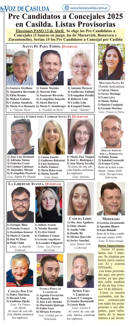 Elecciones 2025: Qué se vota en la Provincia de Santa Fe y en Casilda ...
