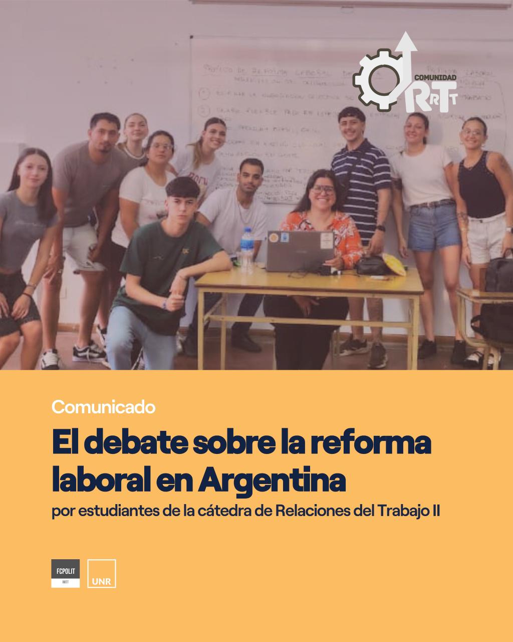 Comunicado: El debate sobre la reforma laboral en Argentina - La voz de ...